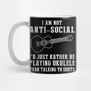 Strumming Through Idiocy - Embrace the Ukulele Humor! Mug